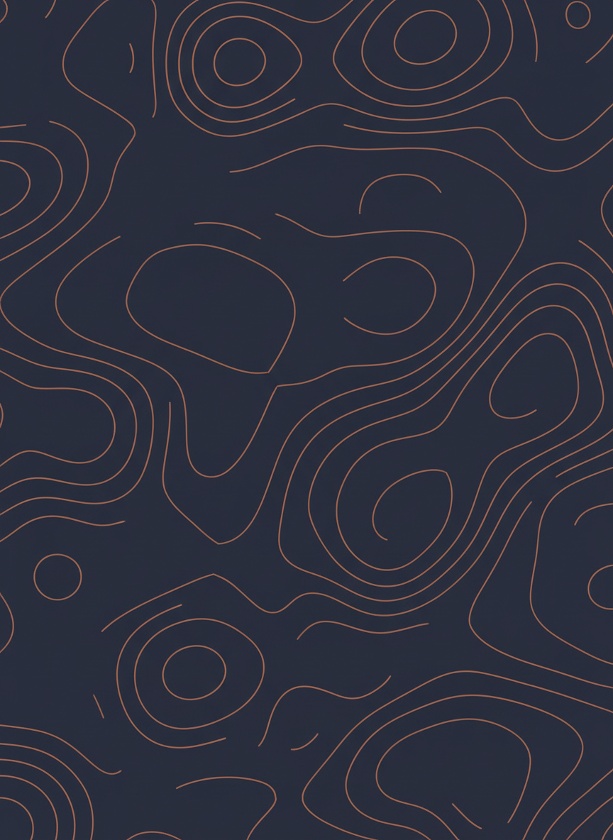 Terrain contour lines.